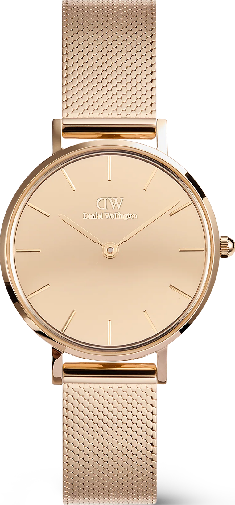 萬年鐘錶 - DW - Daniel Wellington  小錶徑鏡面反射面盤玫瑰金米蘭錶帶女錶 DW00100795 錶徑 : 28mm
