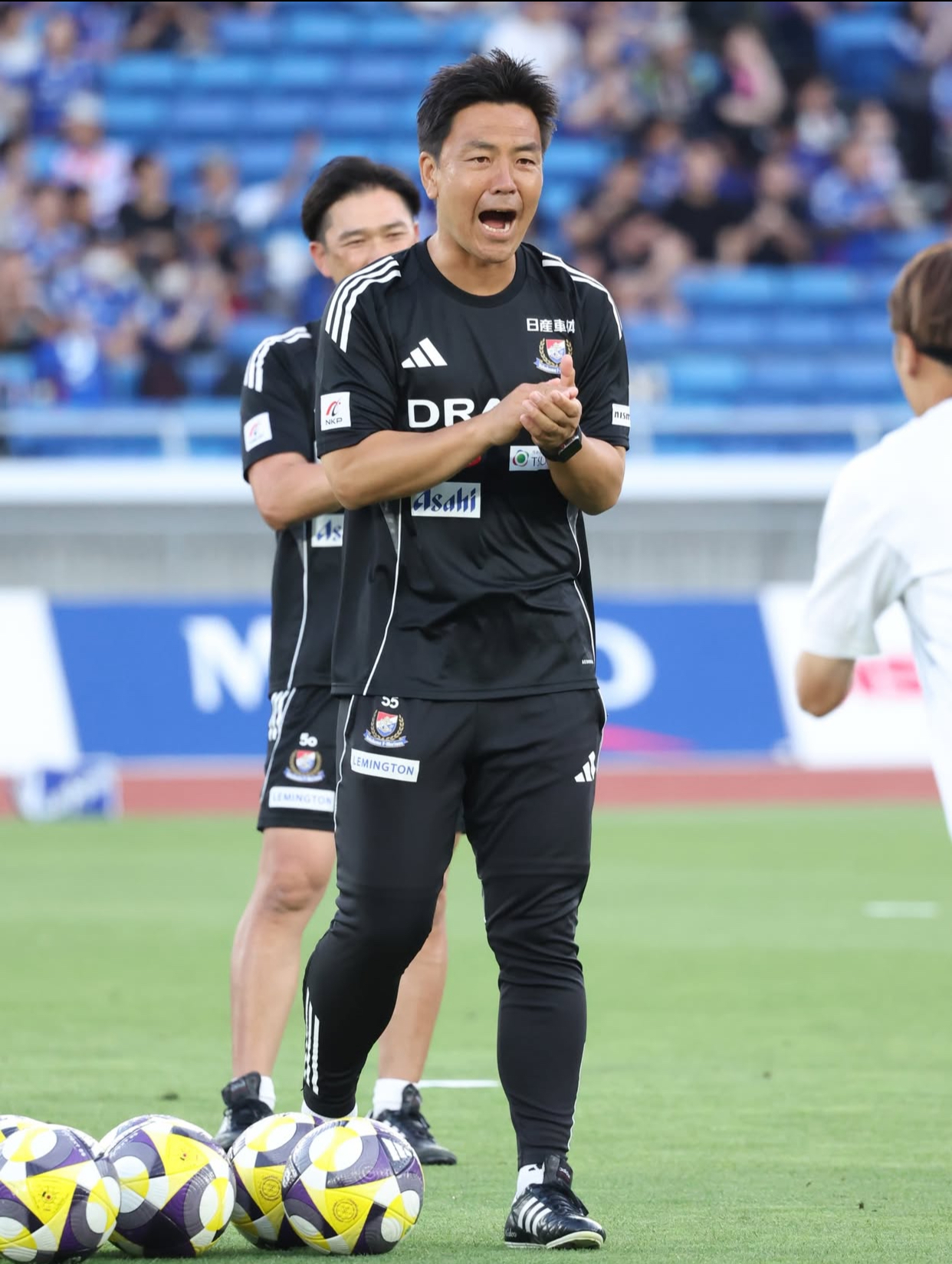 2025 Yokohama Marinos Training SS Top  (Black DIY Version)