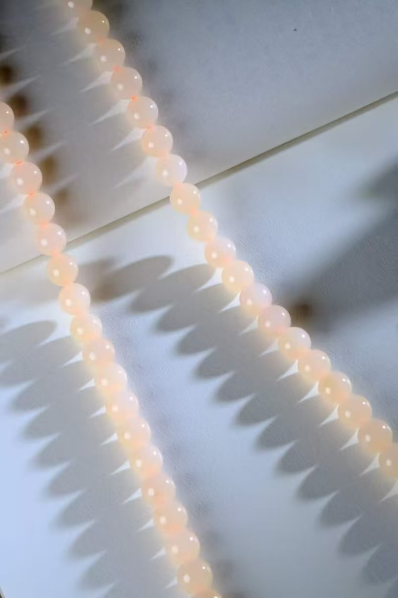 1225721 和田玉蜂蜜糖項鏈 (8mm直徑)