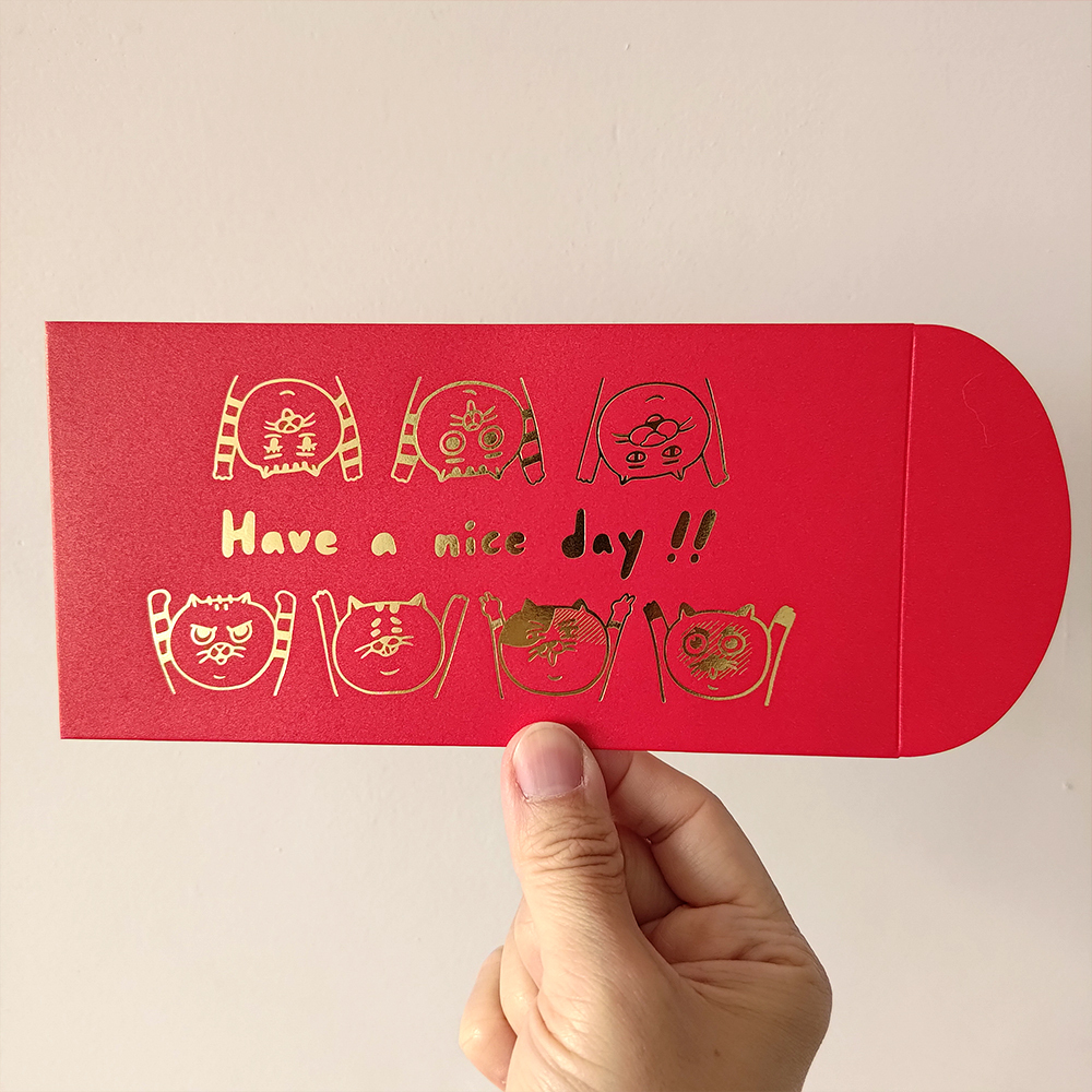 【ehcat貓室友】Have a nice day 燙金紅包袋