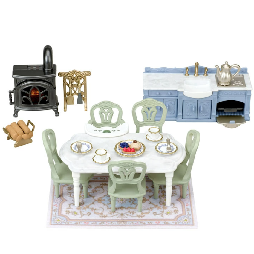 日本森林家族 - 紅屋頂河畔莊園飯廳套裝