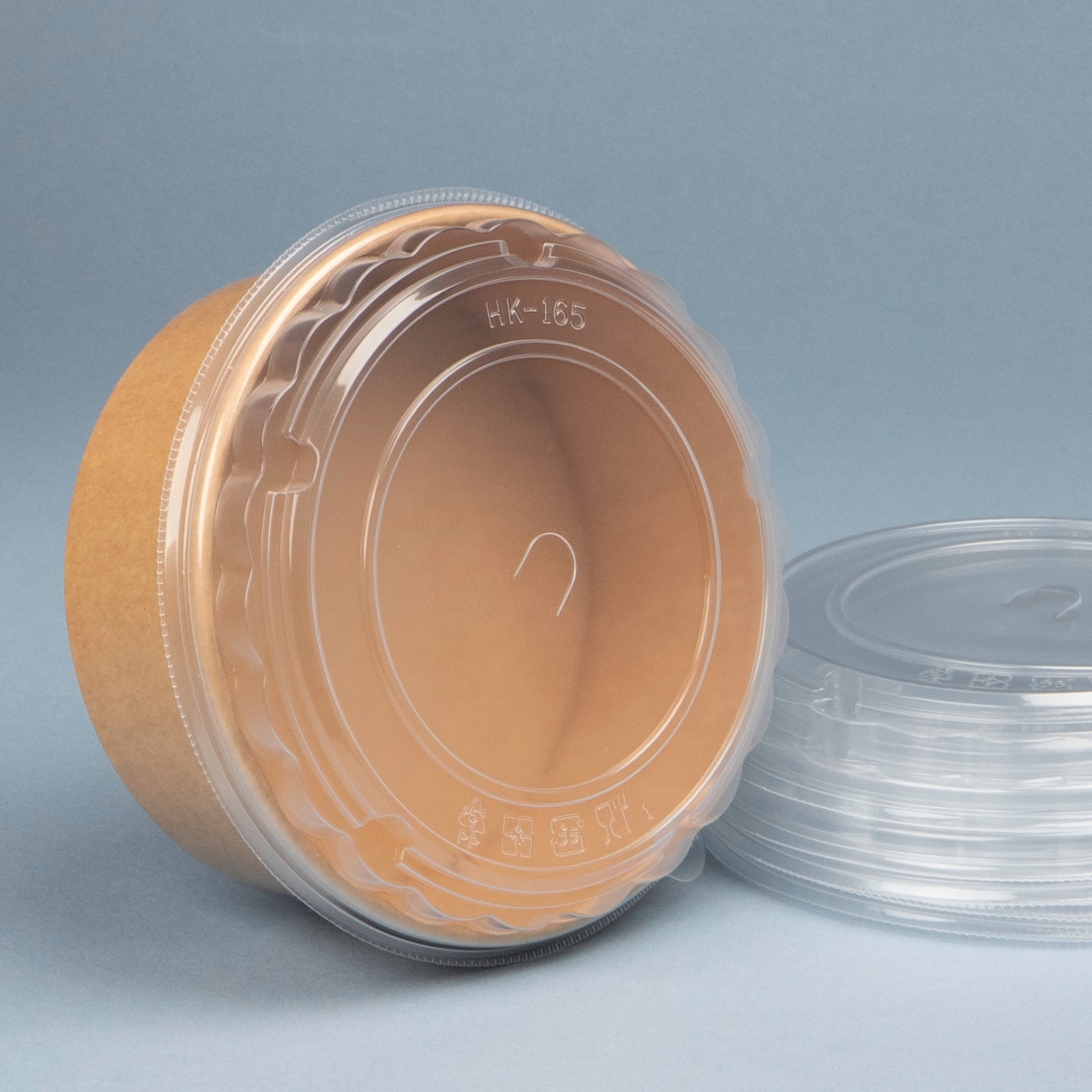 PP圓便當盒霧面凸蓋HK  165口徑