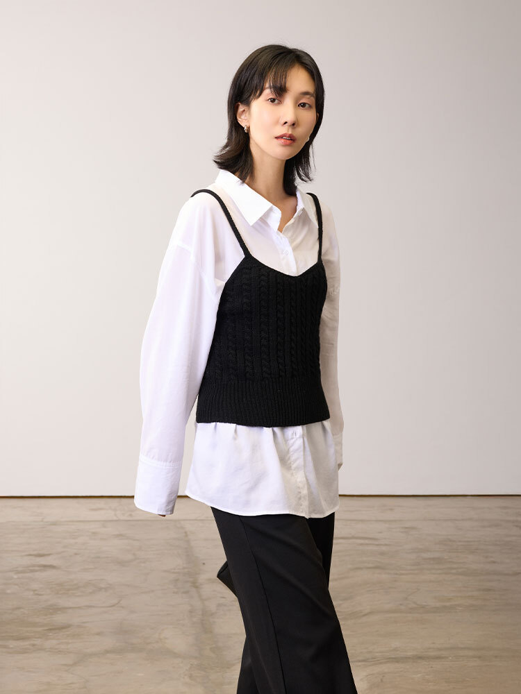 OH!HER 極簡俐落寬鬆襯衫（100%萊賽爾）