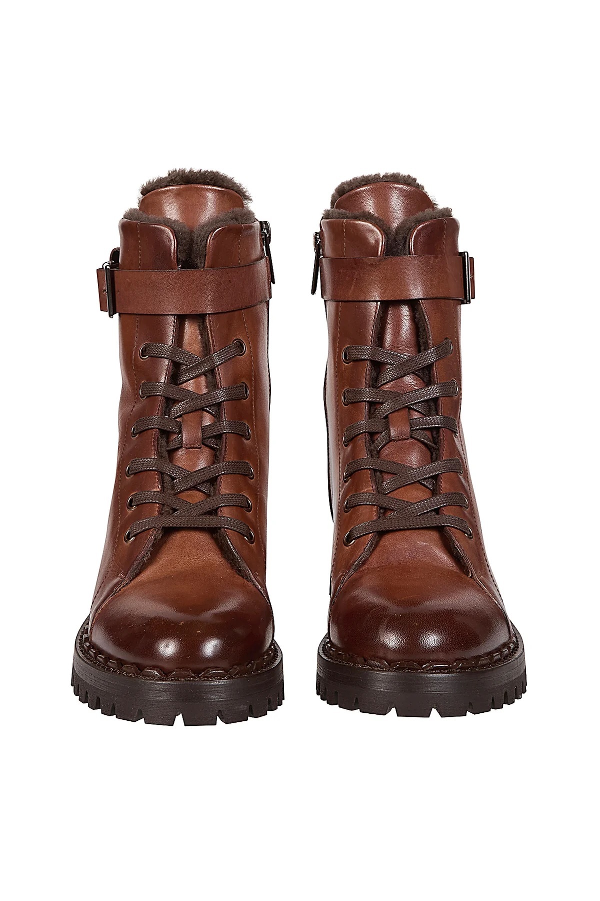 Eleventy  暈染內刷毛軍靴(咖啡)