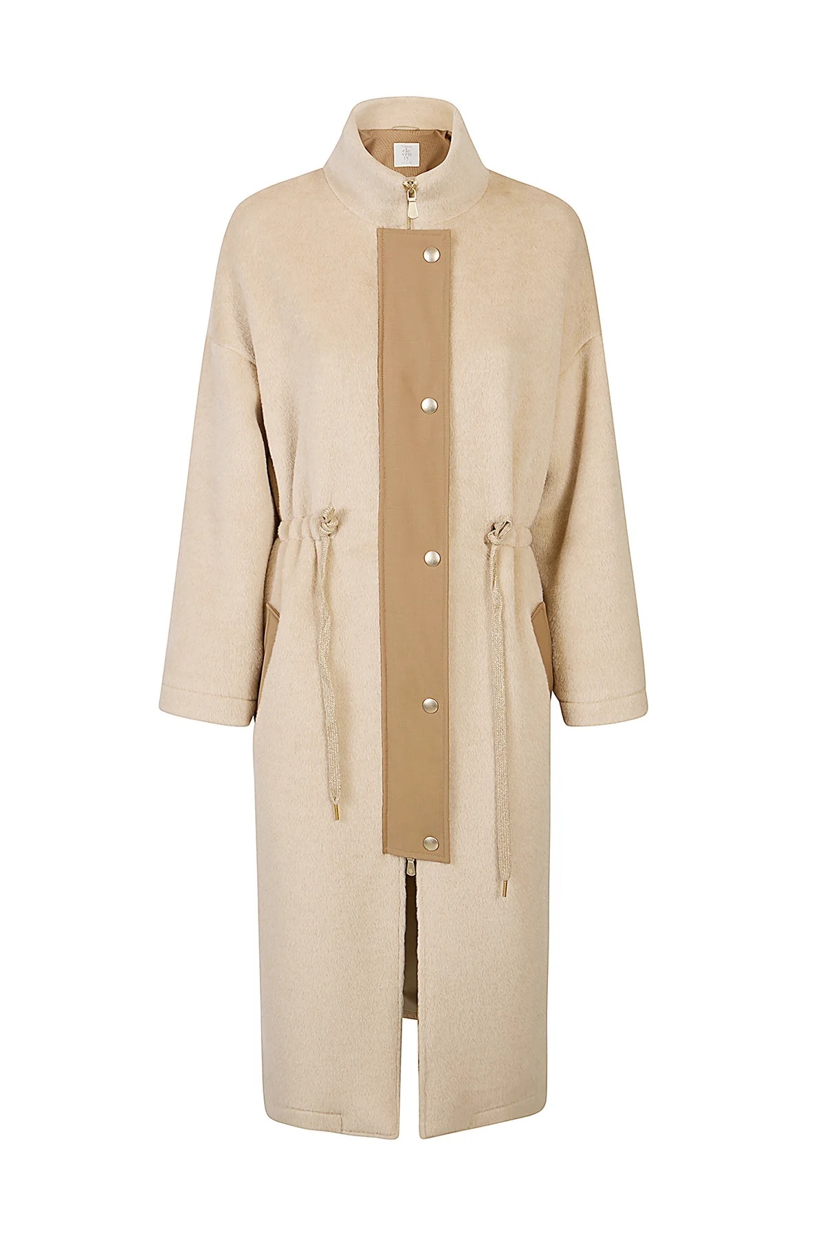 Eleventy  毛毛拼接風衣