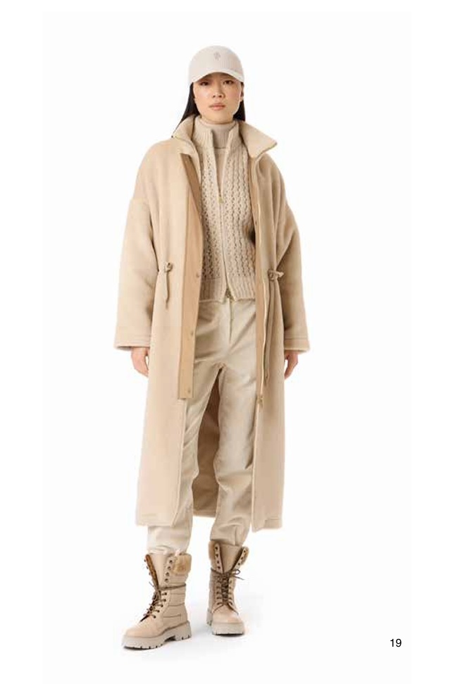 Eleventy  毛毛拼接風衣