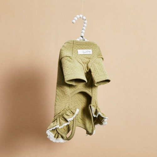 Louisdog 兔兔尾巴連身褲_綠葉