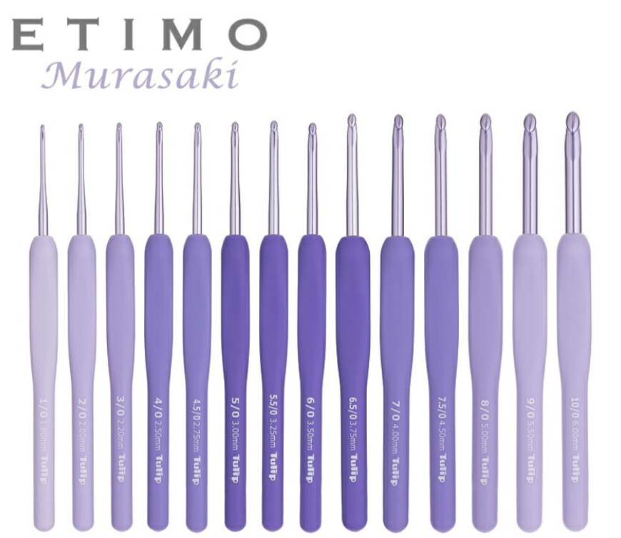 ! New ! Tulip Etimo 紫 色 鉤 針 套 裝