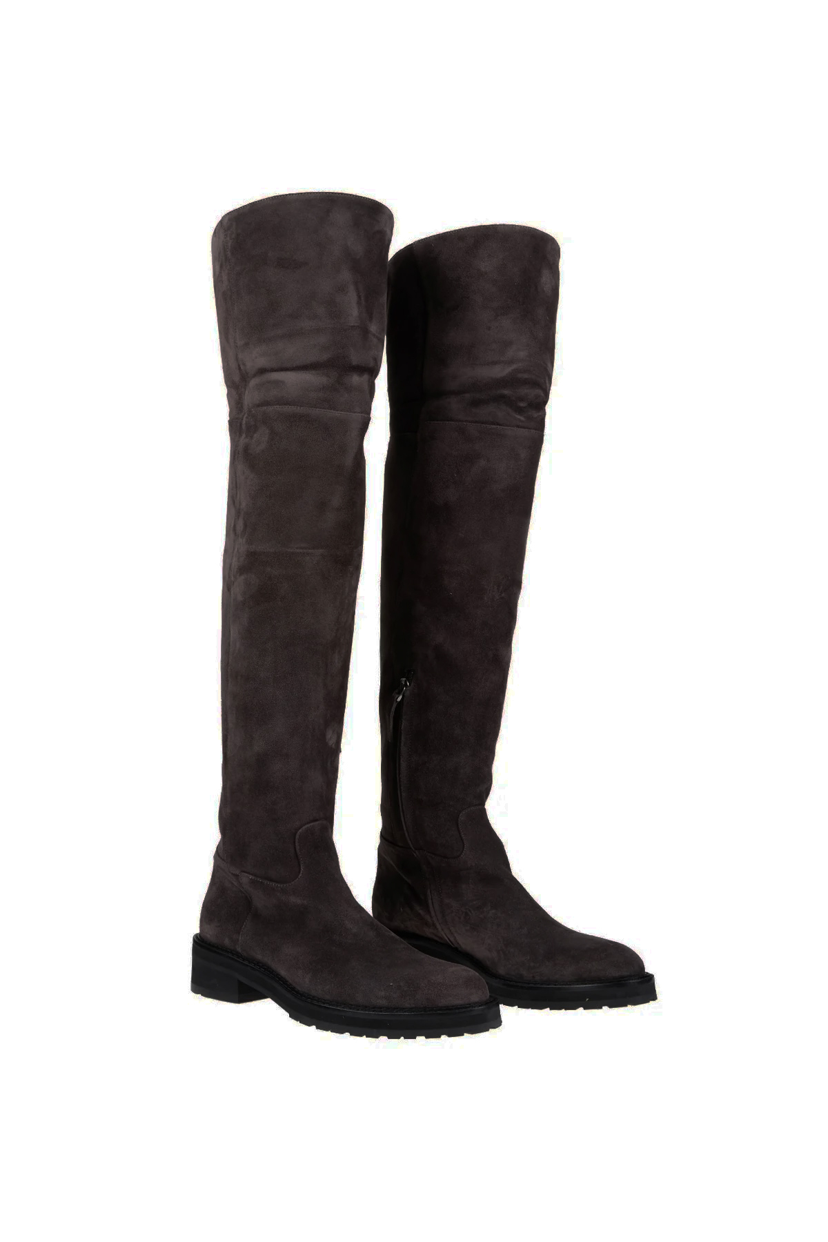 Eleventy  麂皮平底長靴(深灰)