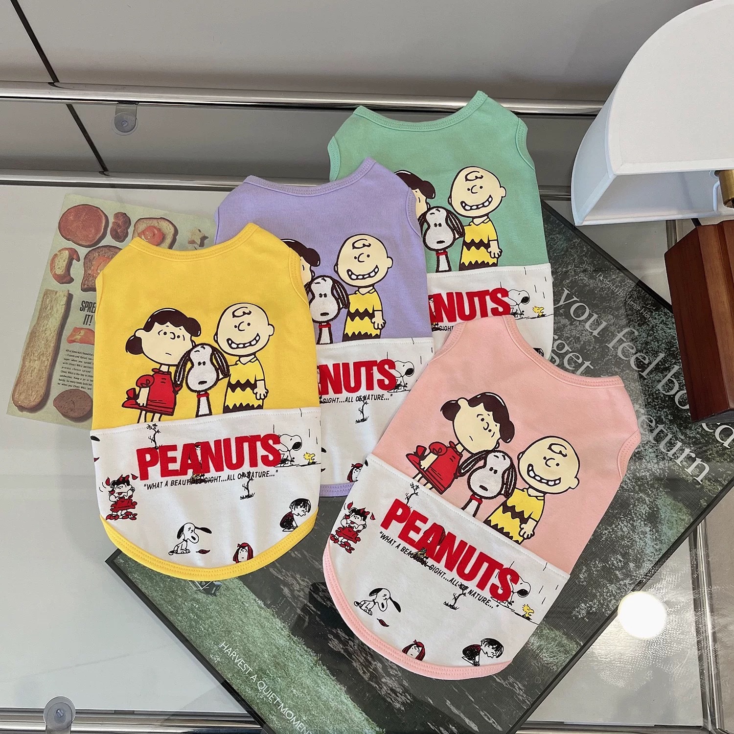 宠物猫狗PEANUT衣服 刺绣背心