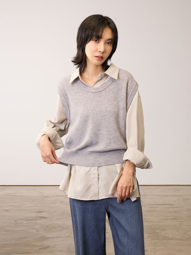 2603 輕暖素色針織背心