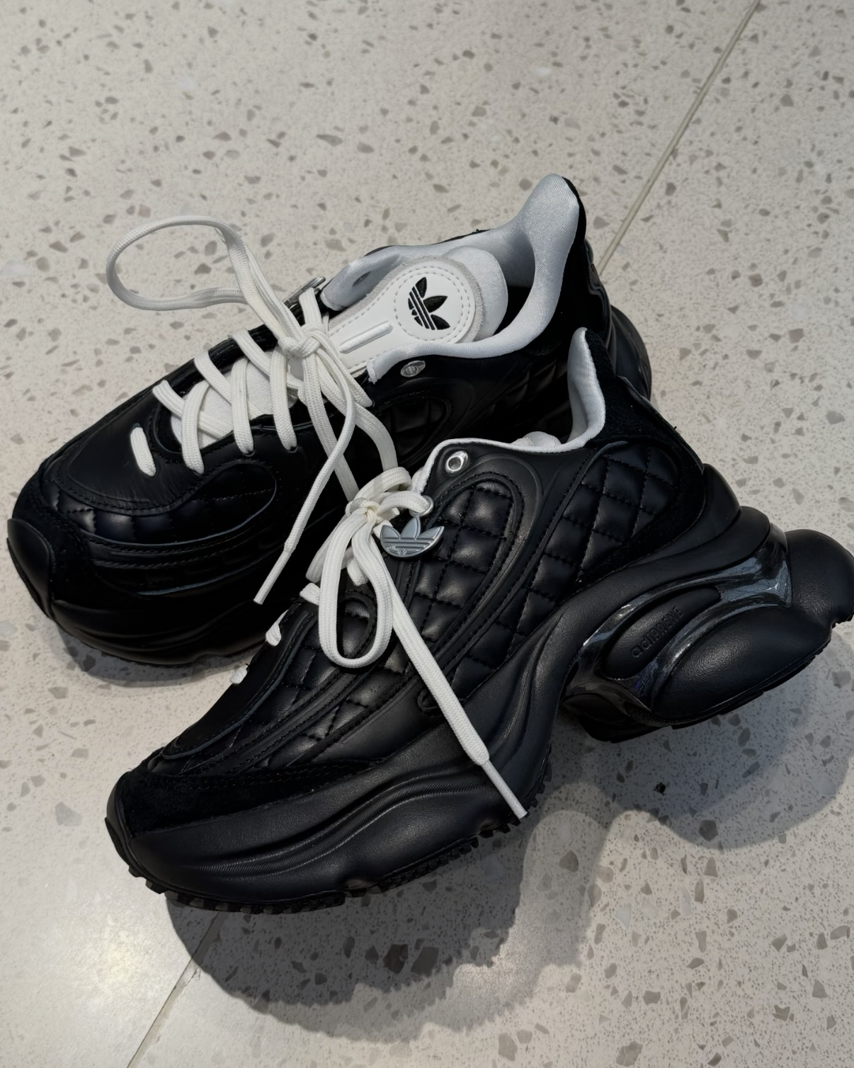 Adidas Originals Ozvenuz 皮格黑 菱格紋 小香風 厚底 老爹鞋 休閒鞋 女鞋