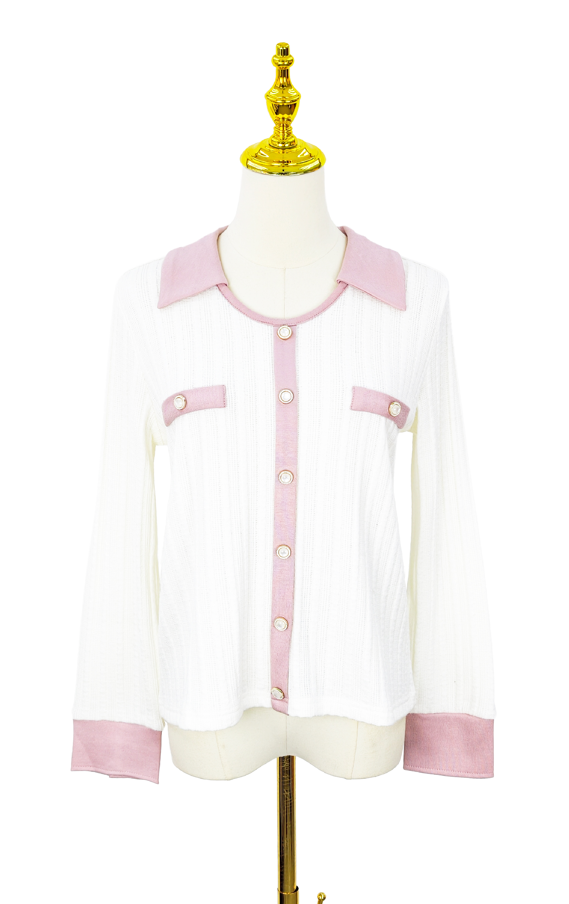 撞色鈕扣針織衫 LT0854