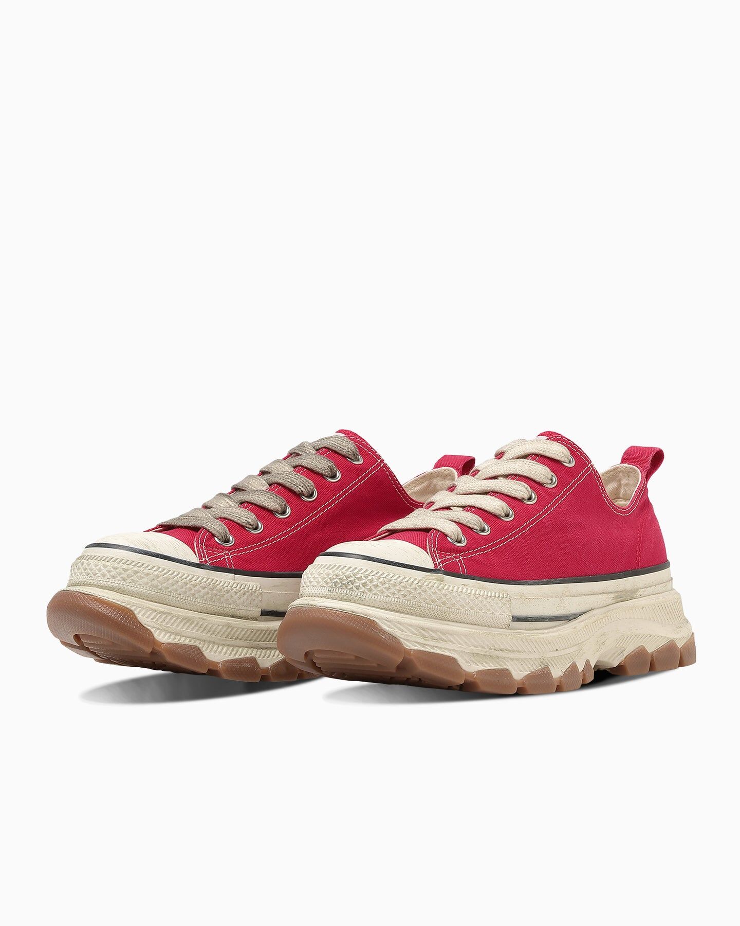 預購┃CONVERSE ALL STAR TREKWAVE AG OX 厚底 低筒 水洗 仿舊 帆布鞋 紅色