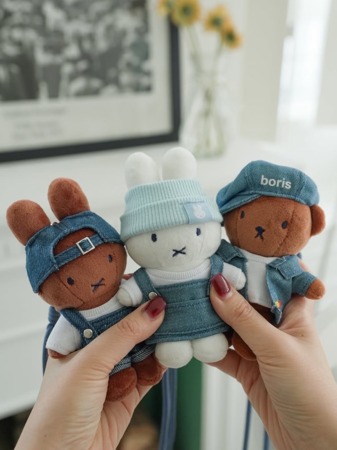 韓國限定 MIFFY 米菲兔 牛仔風 吊飾 娃娃