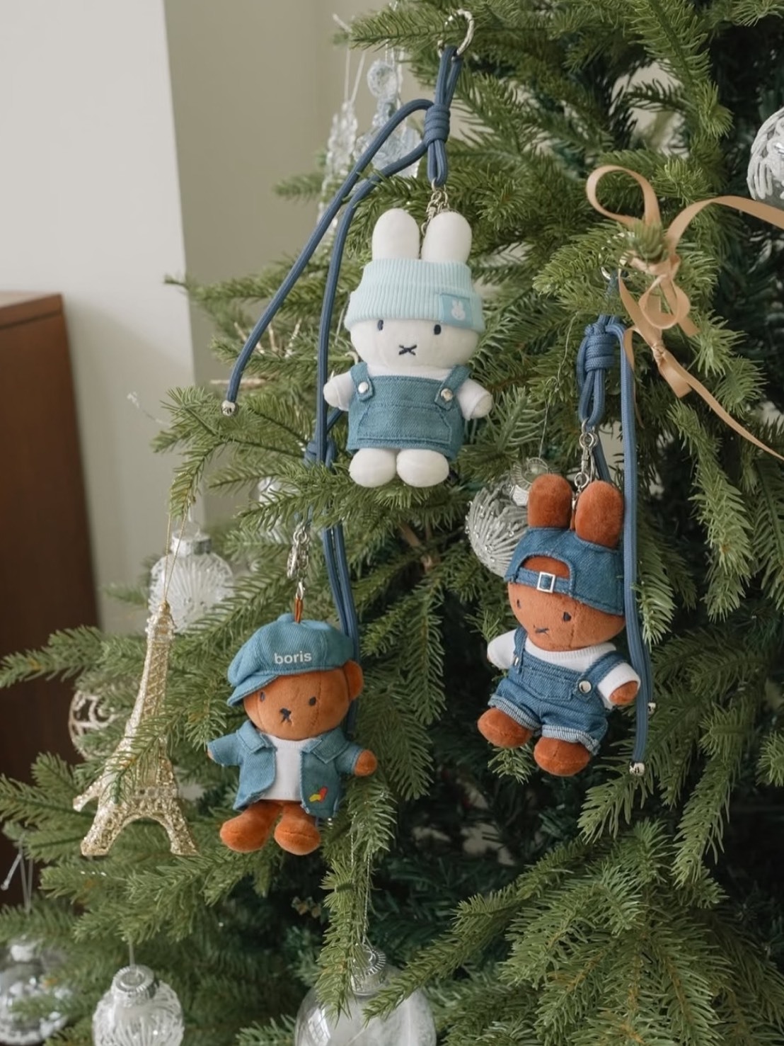 韓國限定 MIFFY 米菲兔 牛仔風 吊飾 娃娃