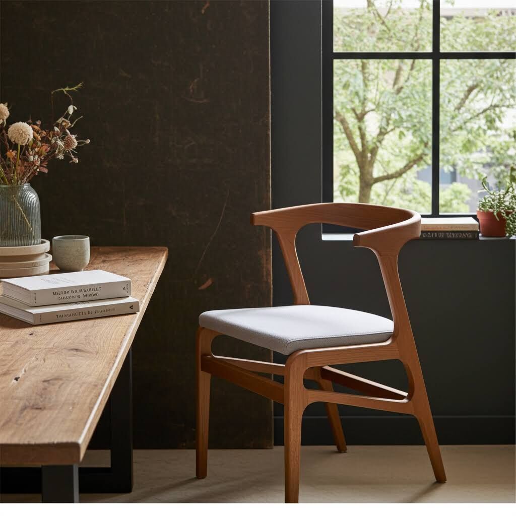 和度餐椅側視圖-Y字型連動結構-MIT台灣製工藝細節-HOYI好寓