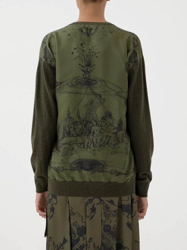 Fabiana Filippi V領背印花絲上衣