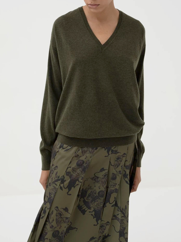 Fabiana Filippi V領背印花絲上衣