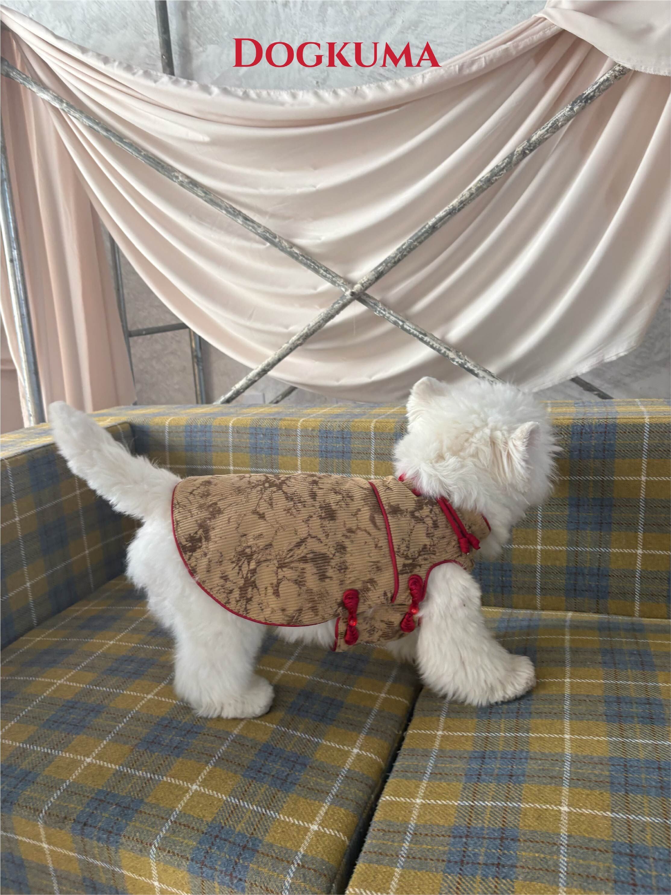 DOGKUMA - 新年寵物親子夾棉背心 - 沉香色（寵物款）