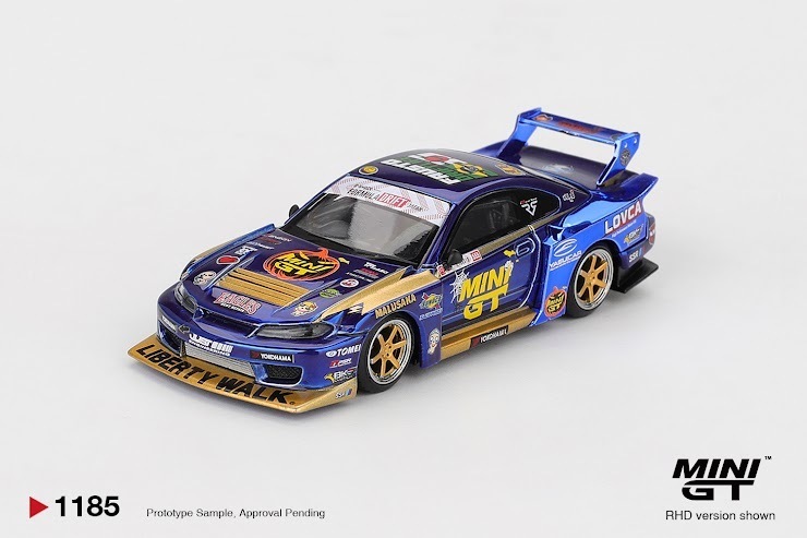 PO-$116 * MINI GT * 1:64 1185 Nissan LB-Super Silhouette S15 SILVIA #555 Team MINI GT Liberty Walk 2025 Formula Drift Halloween Special