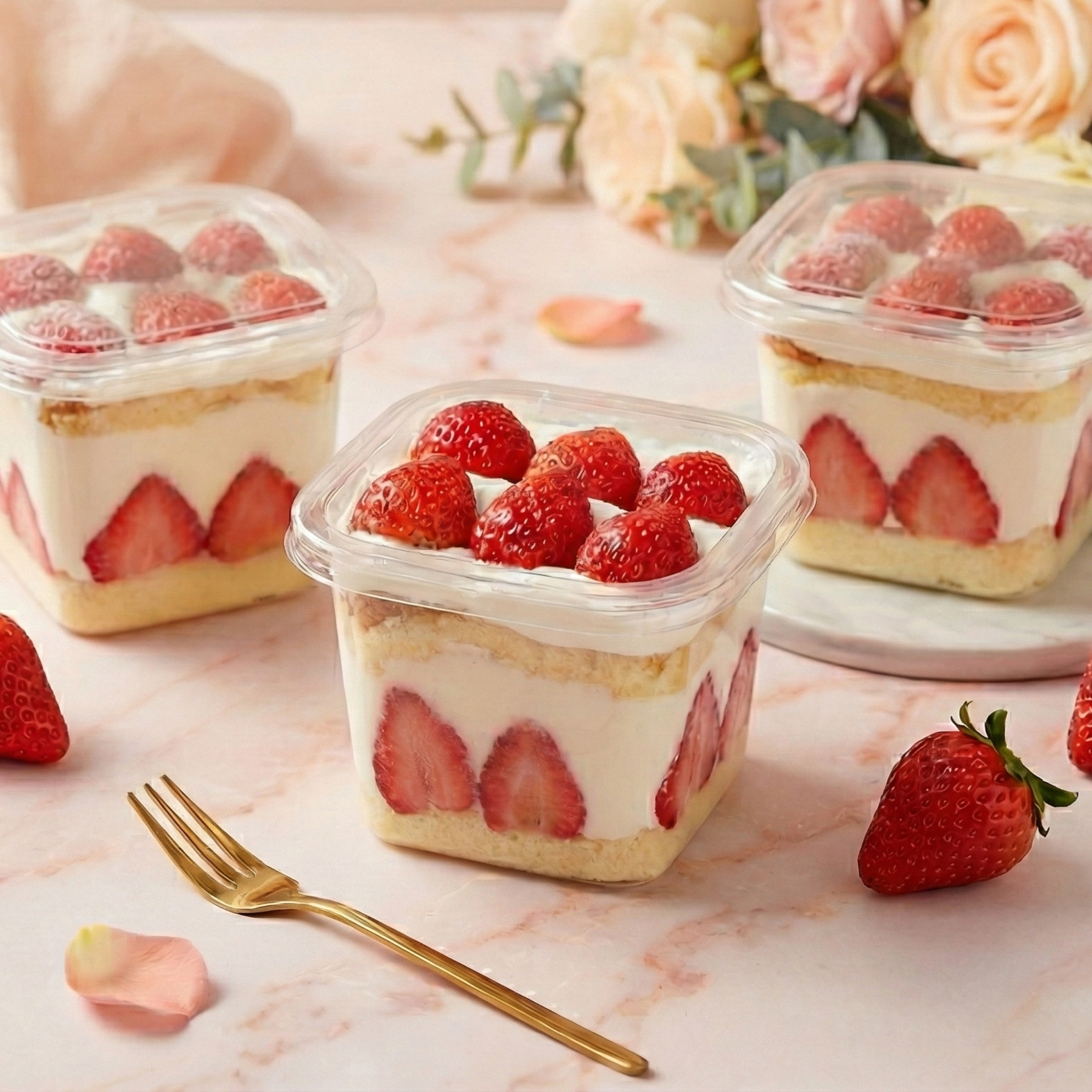 【米樂客】清爽草莓優格杯