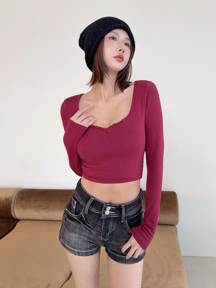 BB發熱系列｜海鷗領排釦BRA T (有胸墊，4色)