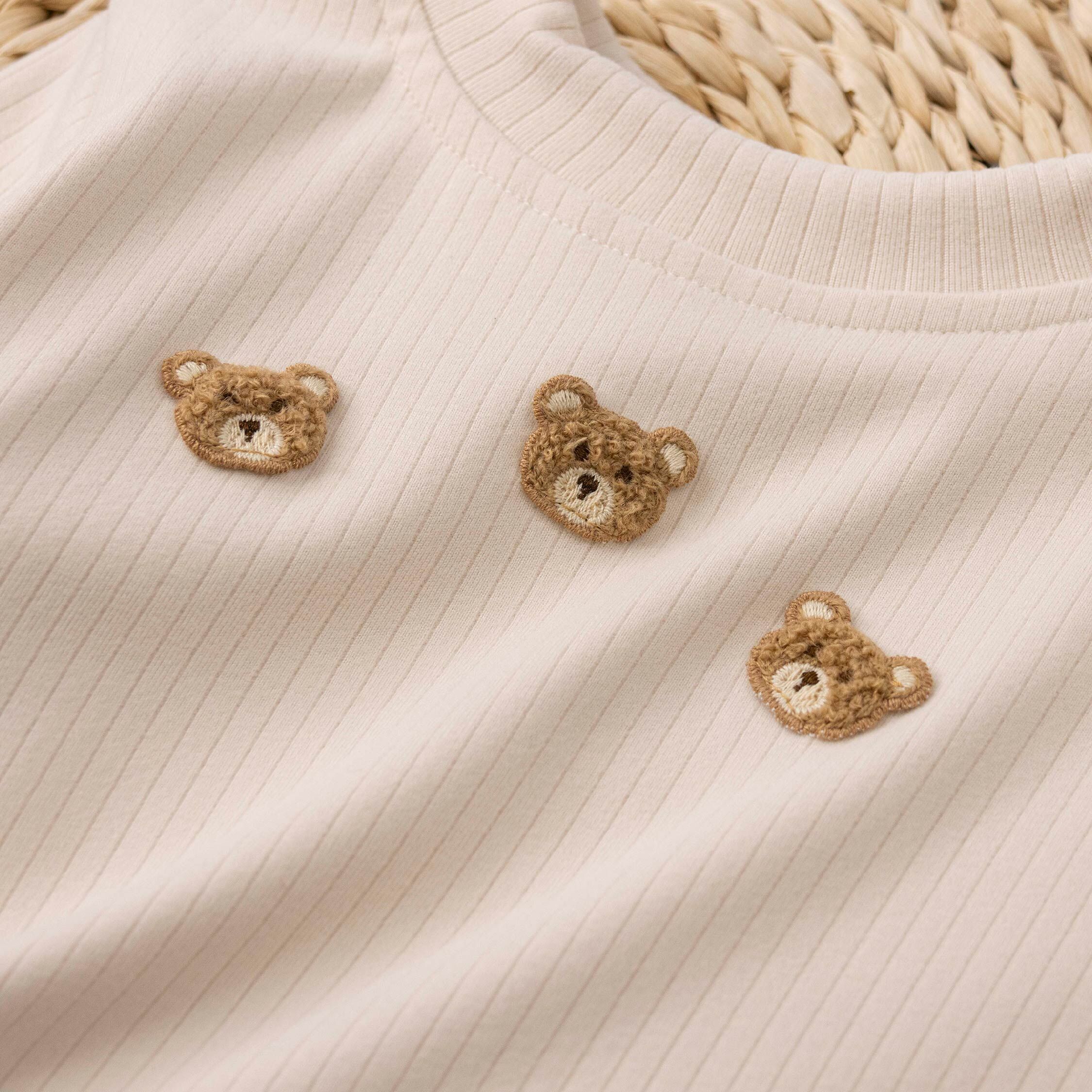 【H55730】萌萌小熊微磨毛上衣/內搭衣