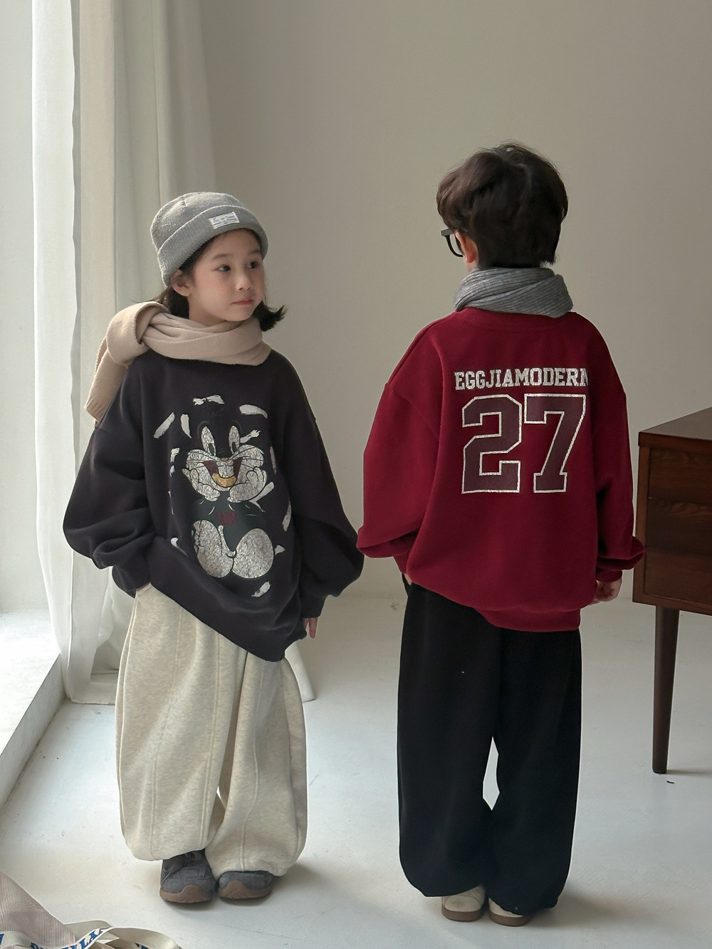 兔子加絨大學T (90-150)