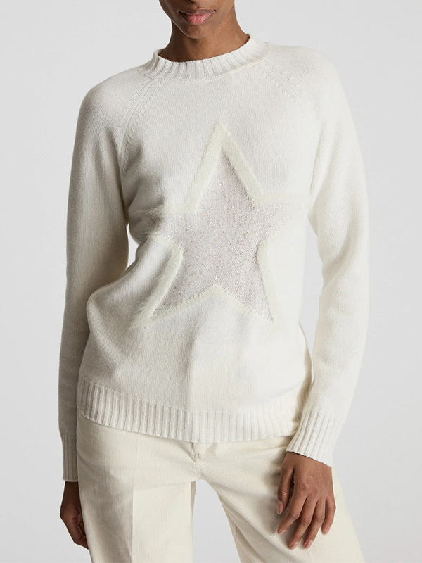 LORENA  星星提花針織上衣