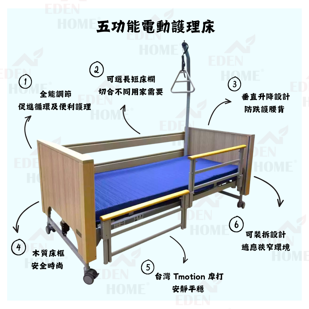 【月租】五功能電動護理床
