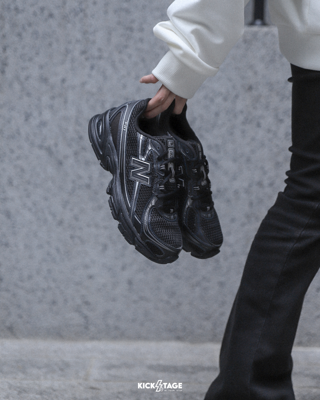 男女鞋 NEW BALANCE 740 'Black Silver' 全黑 黑銀 網布 透氣 復古 老爹鞋 休閒鞋【U740BM2】NB740