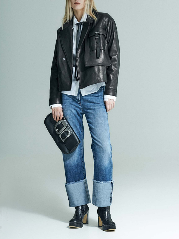 IXOS 反摺牛仔褲