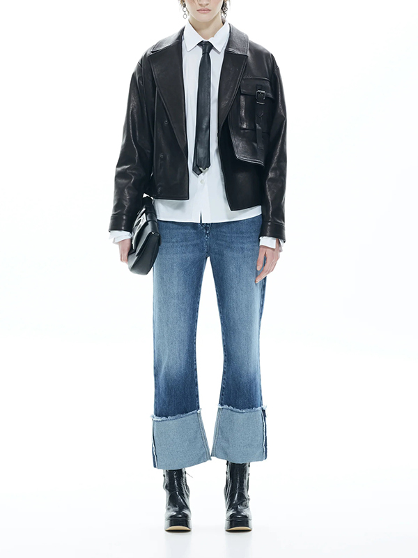 IXOS 反摺牛仔褲