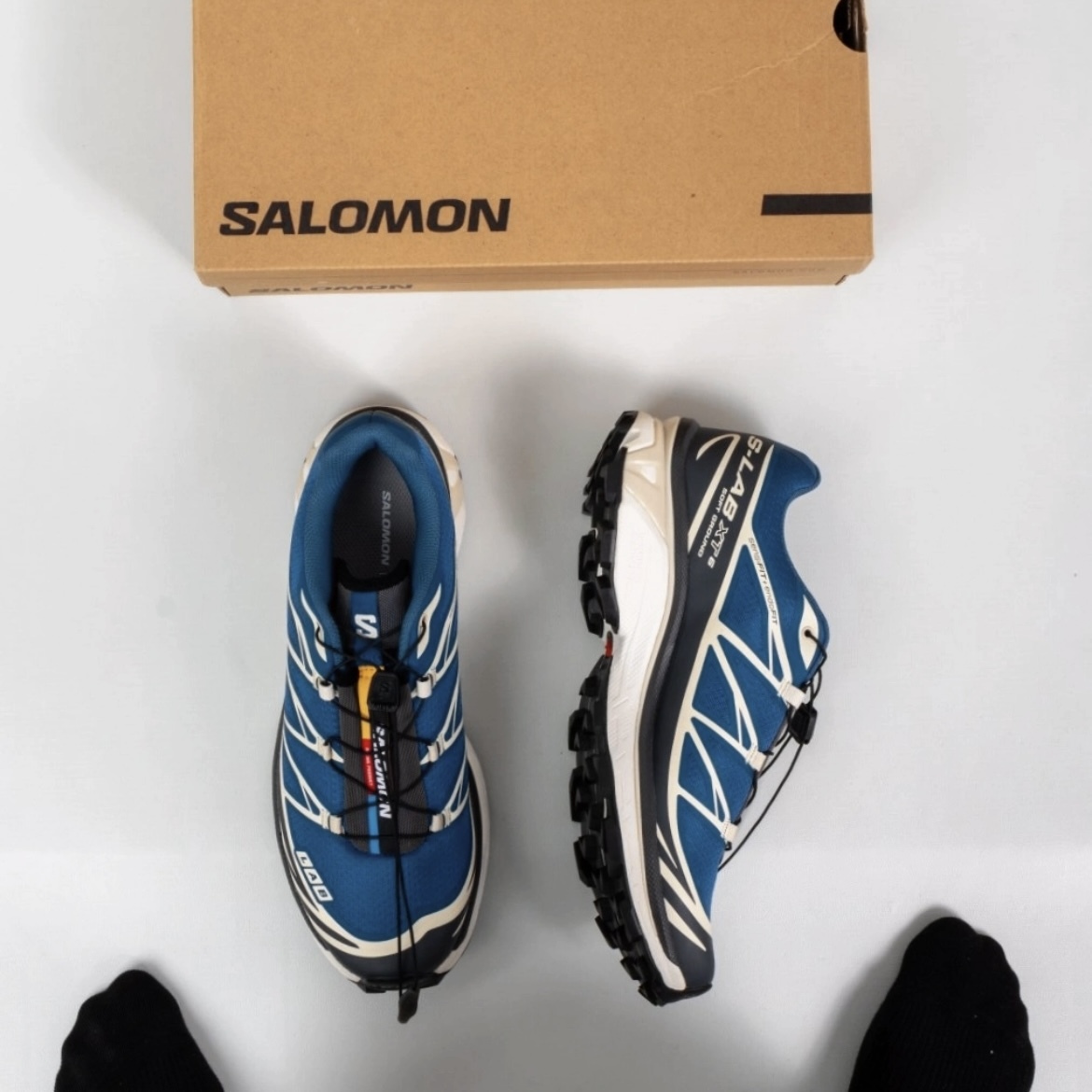 SALOMON XT-6 藍色 網眼 抽繩 舒適百搭 防滑耐磨 運動鞋 477393