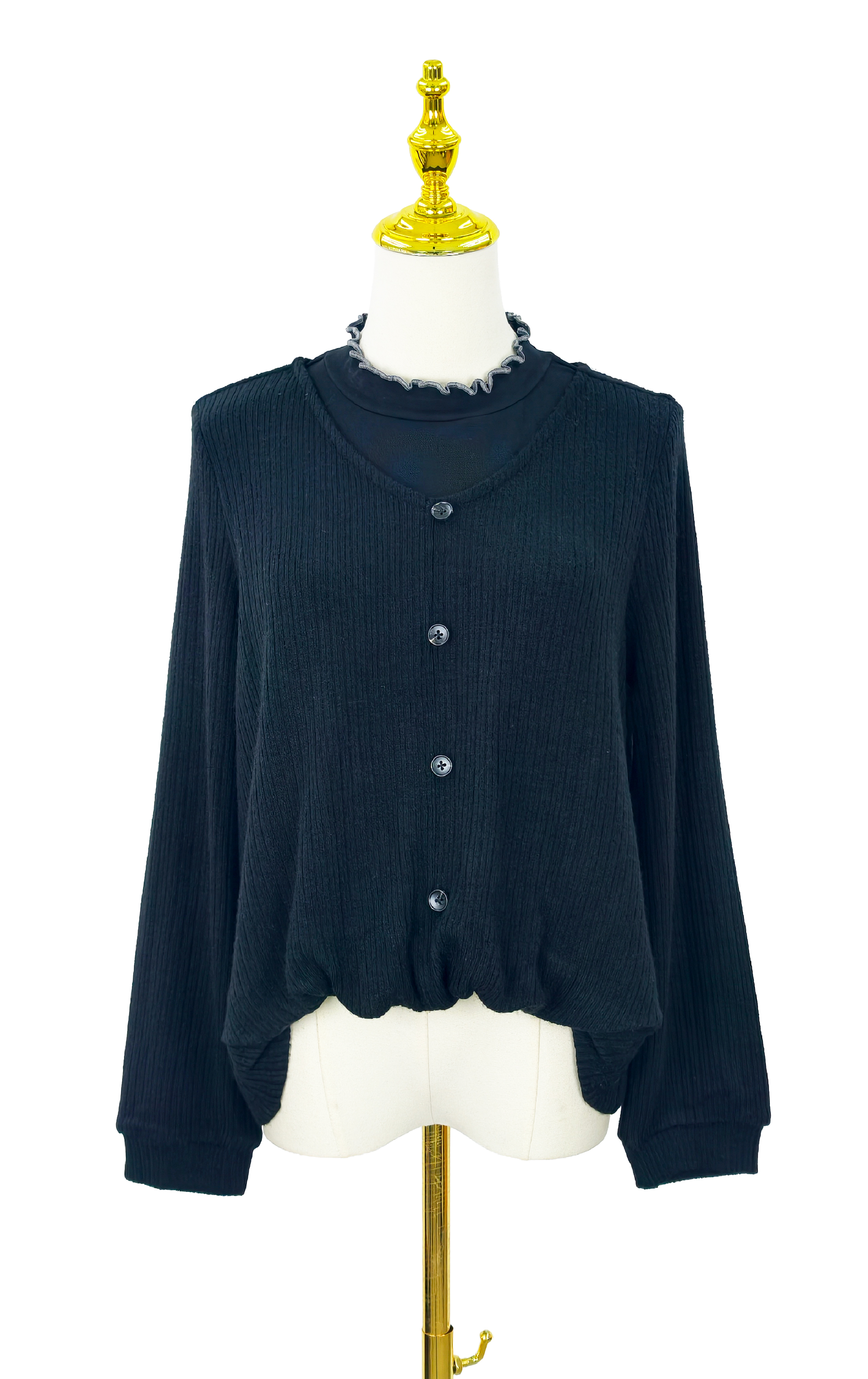 假兩件混布針織衫 LT0322