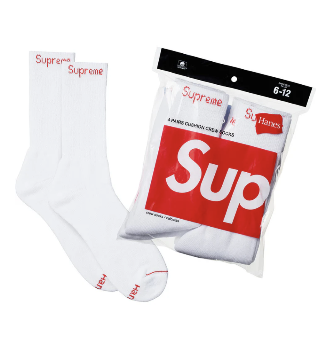 【Supreme】 Supreme®/Hanes® Crew Socks(4雙組)