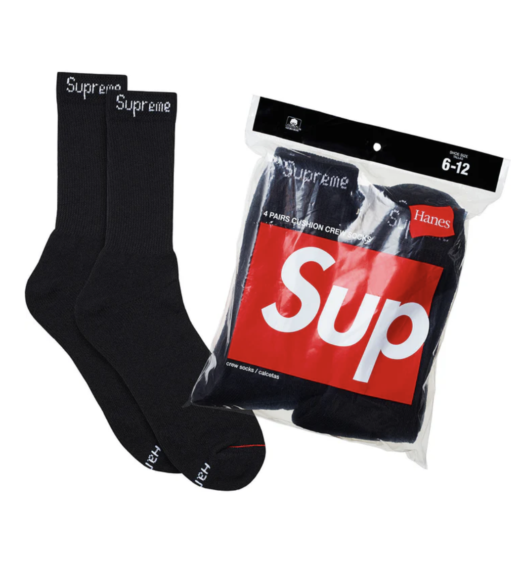 【Supreme】 Supreme®/Hanes® Crew Socks(4雙組)