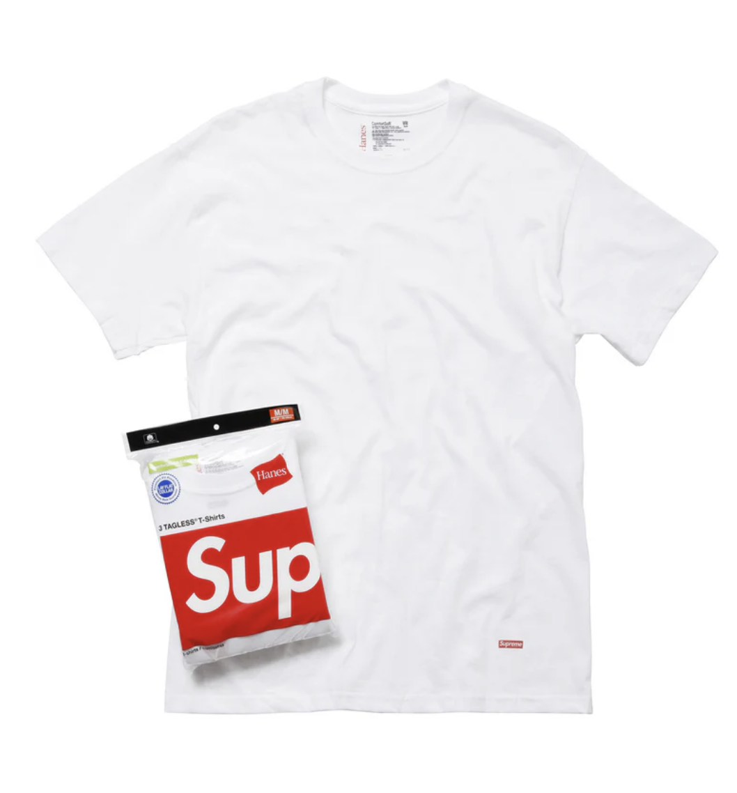 【Supreme】Supreme®/Hanes® Tagless Tees (3 件組)