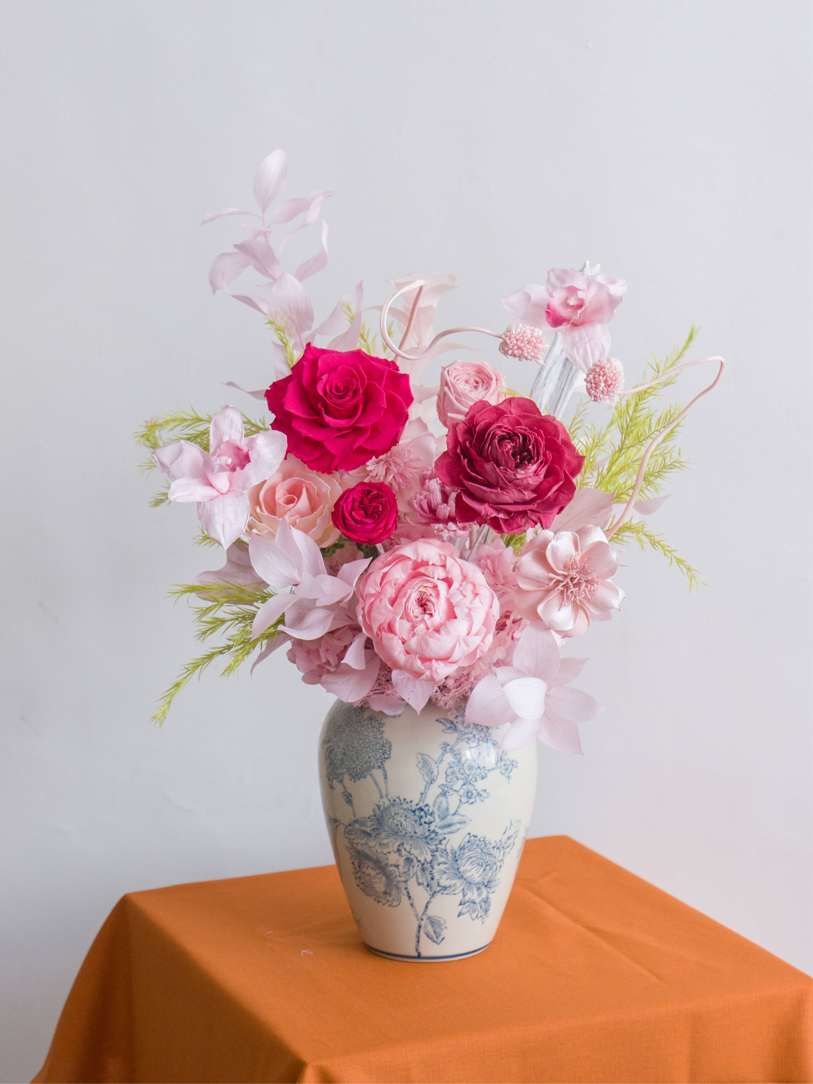 佛洛伊德與牡丹的花瓷夢境 永生盆花