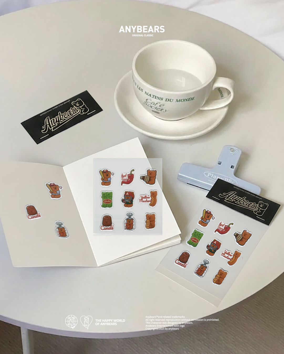 ANYBEARS® American Life Sticker 美式生活主題 水晶立體貼紙