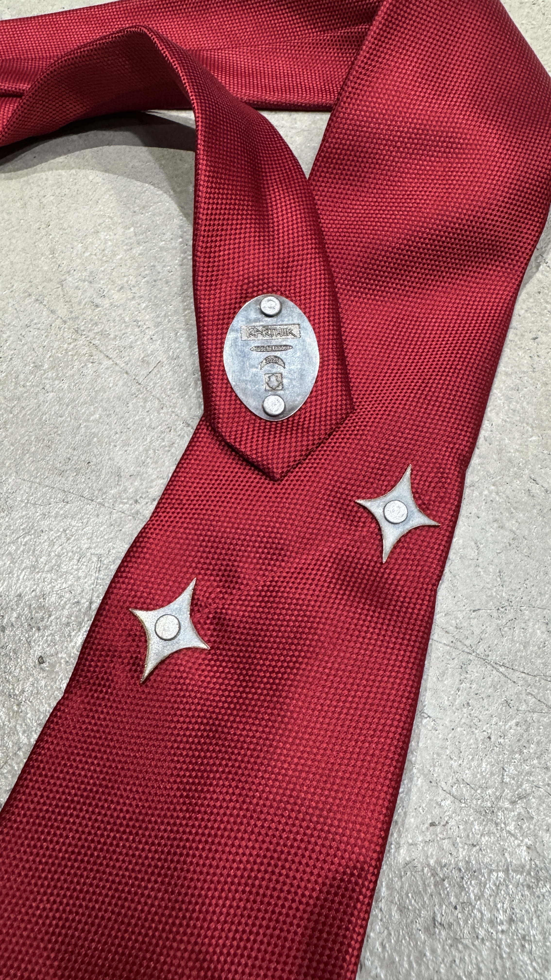 KARTHUR  手工再製金屬領帶-紅