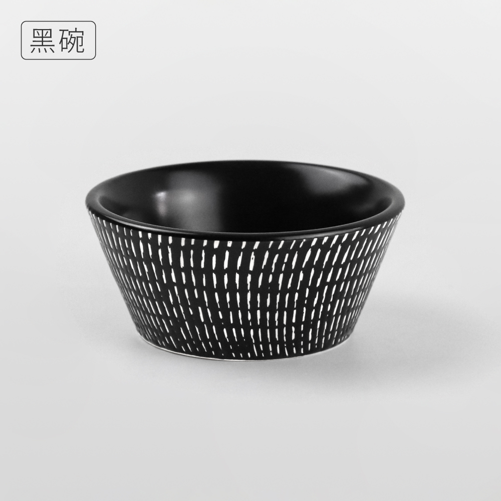 流星雨4.75吋豐收碗-黑/流星雨豐收杯-黑