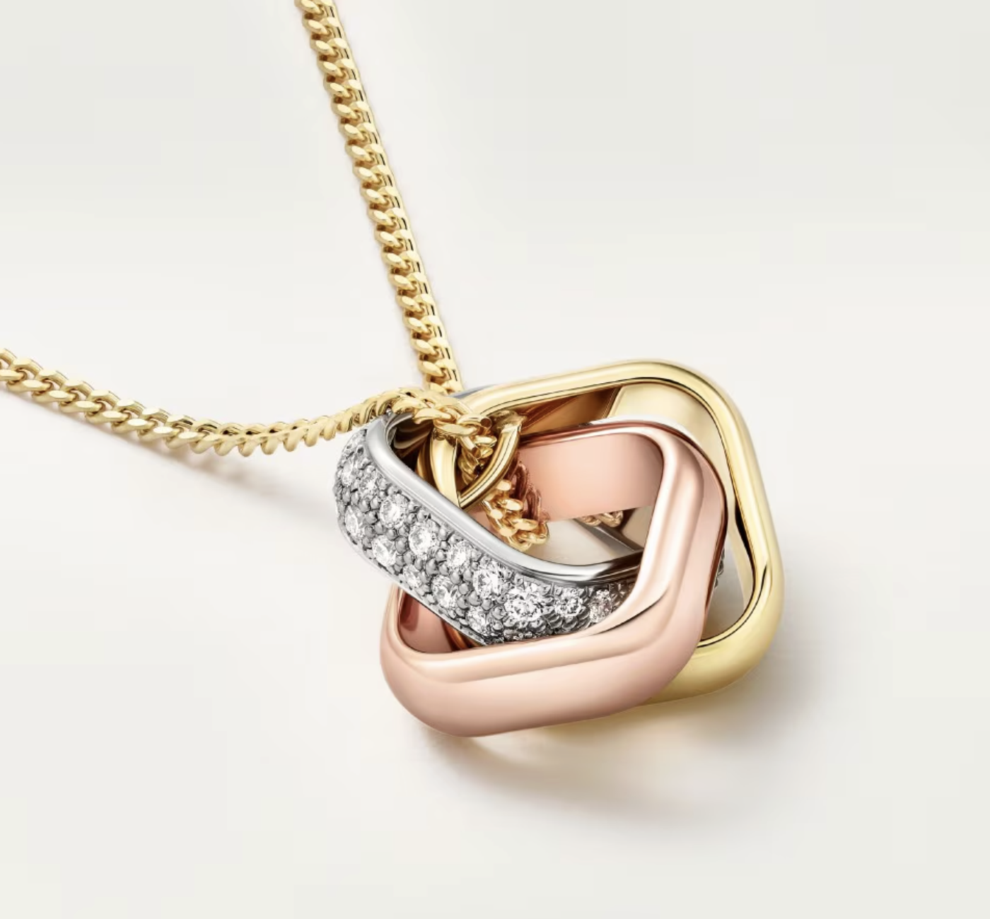 Cartier Trinity系列枕形項鏈