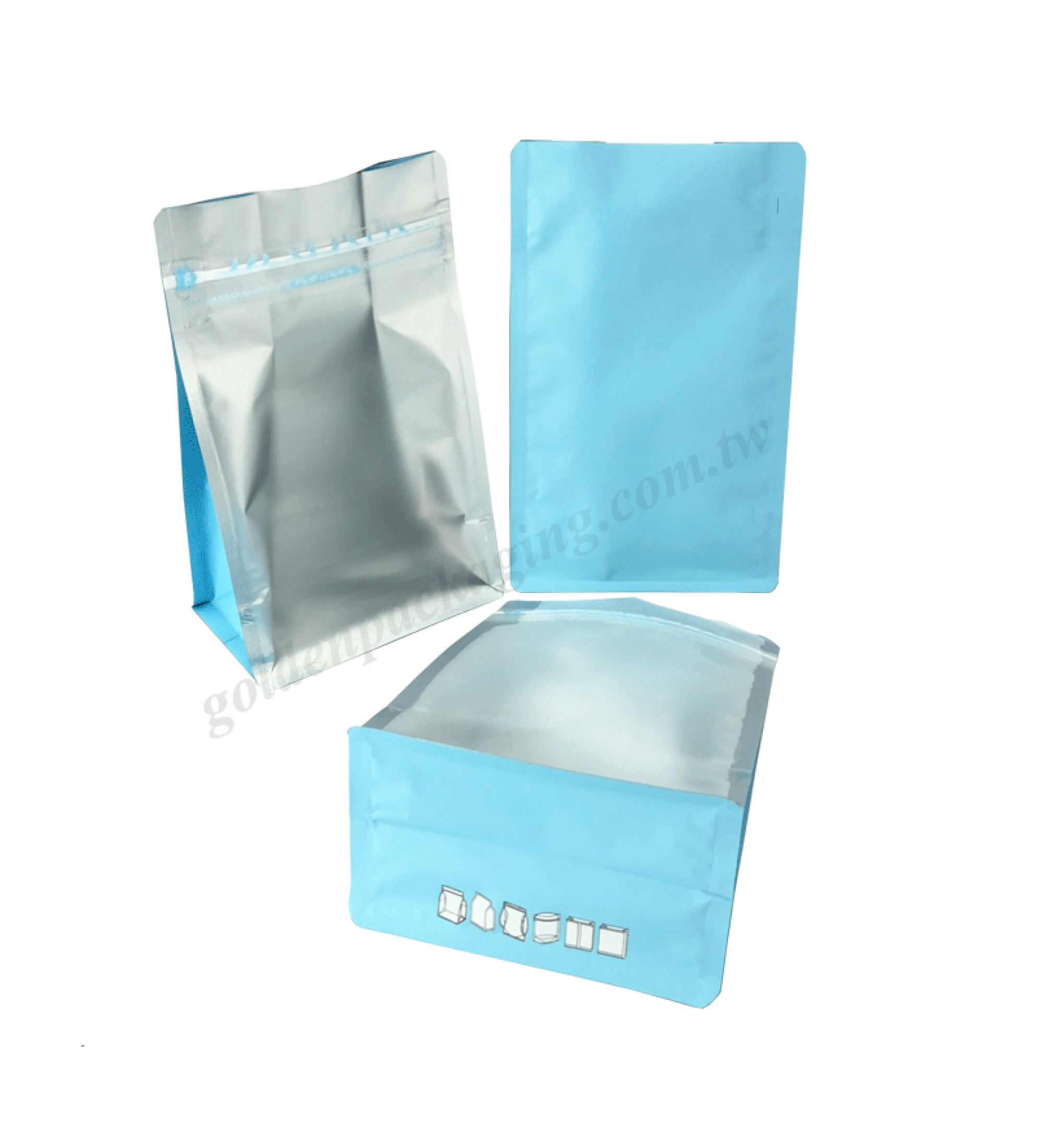 【MOP霧面材質】陰陽平底口袋式夾鏈袋(1000袋入）