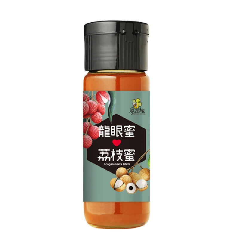 【禮盒組】精選深山龍眼X荔枝蜂蜜420g 兩入手提禮盒