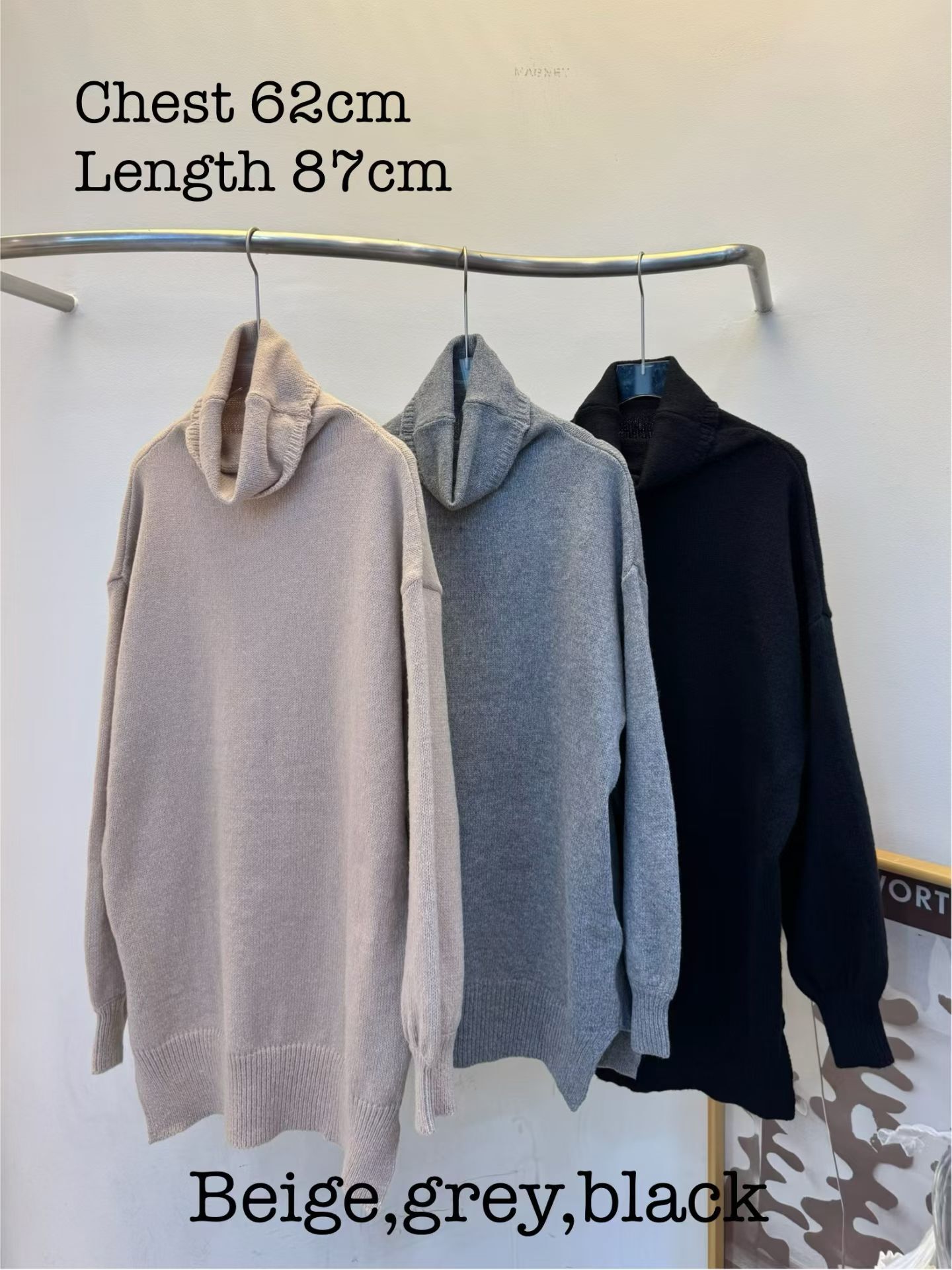 MG5415 慵懶高領針織上衣