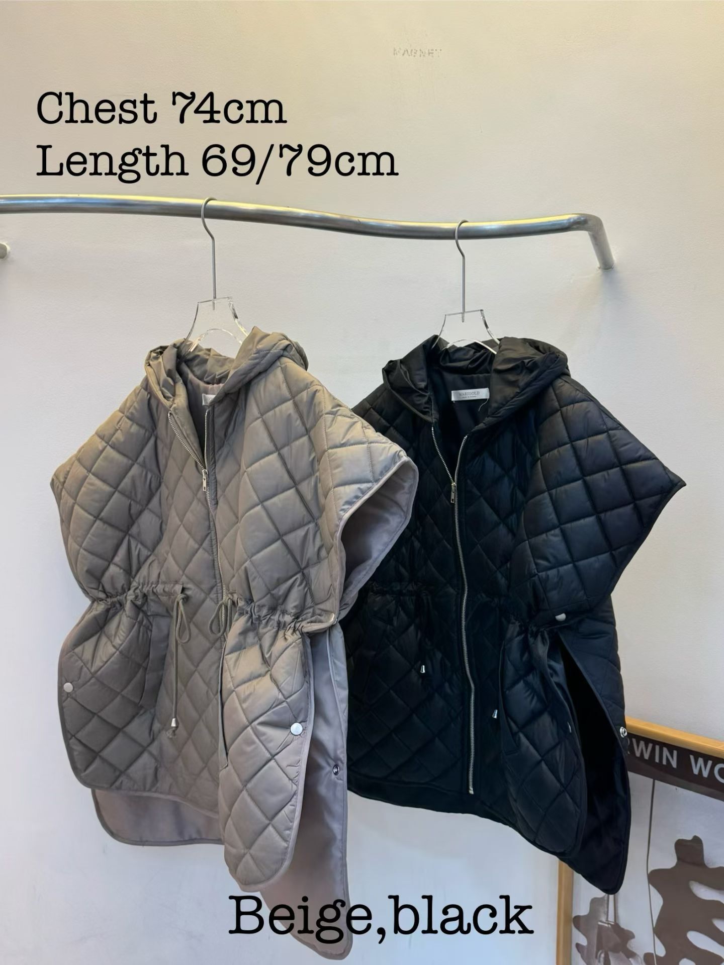 MG5416 菱格連帽背心外套