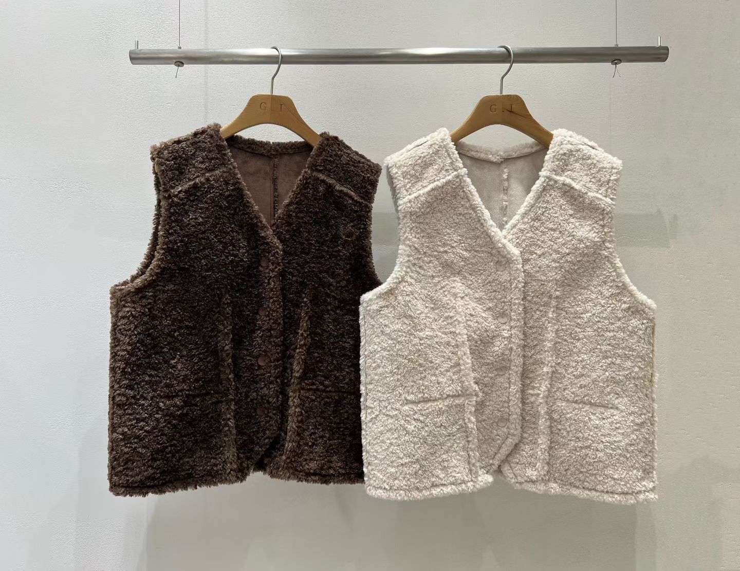 GI5416 雙面絨面羊羔毛馬甲背心