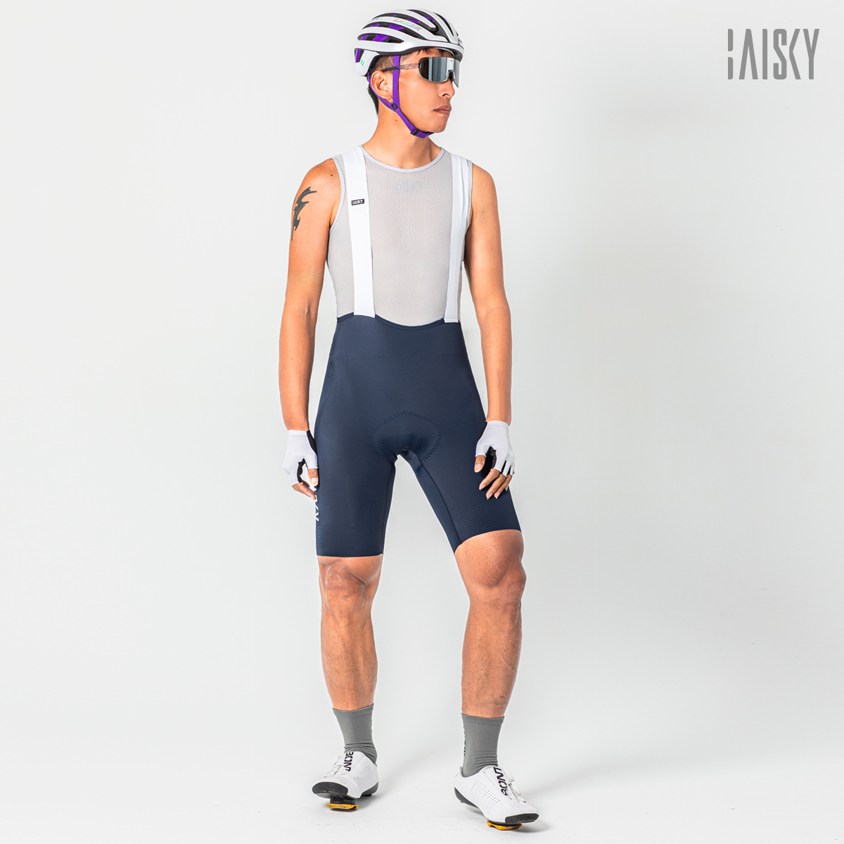 男款空力吊帶短褲 速力III 深藍